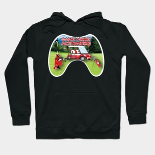 Red Golf Course Game Mode Activated White Trim Hoodie